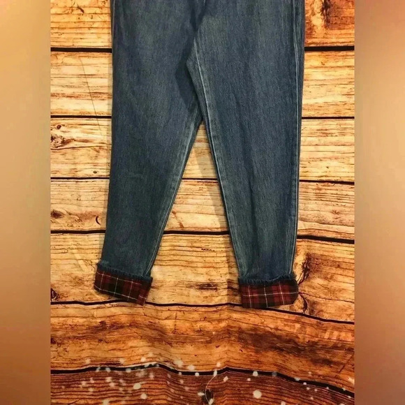 Plaid Cuffed Straight jeans - Picture 5 of 13